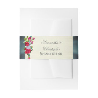 Blumenstrauß-Blume Hochzeit Einladungsbanderole