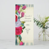 Blumenstrauß-Blume Hochzeitsprogramm Programm (Stehend Vorderseite)