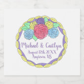 Blumenstrauß-Blume Rose Brautparty Hochzeitstorte Bierflaschenetikett (Einzelnes Label)