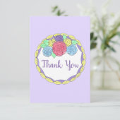 Blumenstrauß-Blume Rose Brautparty Hochzeitstorte Dankeskarte (Stehend Vorderseite)