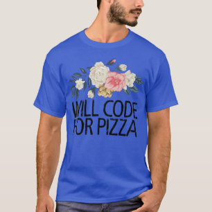 Blumenstrauß-Blume Wasserfarbenfrost kodiert Pizz T-Shirt