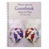 Blumenstrauß-BräuteGuestbook für eine lesbische Notizblock (Vorderseite)