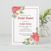 Blumenstrauß-Brautparty Einladung (Stehend Vorderseite)