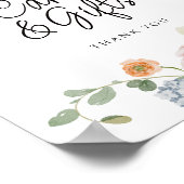 Blumenstrauß Brautparty Karten und Geschenke Poster (Ecke)