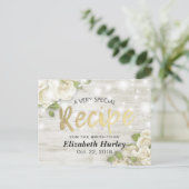 Blumenstrauß Brautparty Rezept Einladungspostkarte (Stehend Vorderseite)