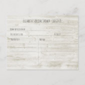 Blumenstrauß Brautparty Rezept Einladungspostkarte (Rückseite)