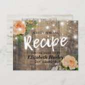 Blumenstrauß Brautparty Rezept Einladungspostkarte (Vorne/Hinten)