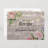 Blumenstrauß Brautparty Rezept Einladungspostkarte (Vorne/Hinten)