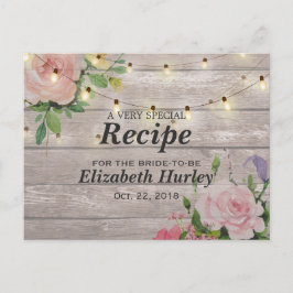 Blumenstrauß Brautparty Rezept Einladungspostkarte