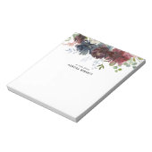 Blumenstrauß Burgundy Blumen Notizblock (Rotiert)