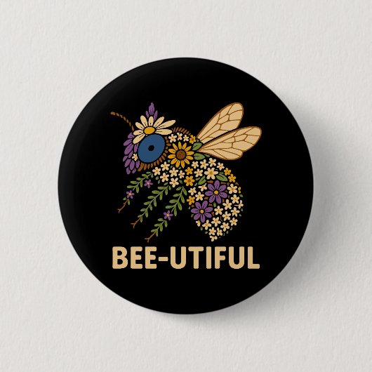 Blumenstrauß Button (Vorderseite)