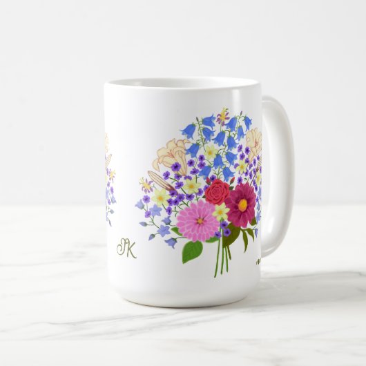 Blumenstrauss Classic Large Mug Kaffeetasse (VorderseiteRechts)