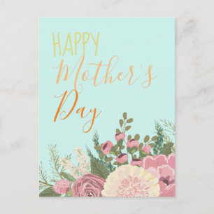 Blumenstrauß Dahlia / Muttertag Postkarte
