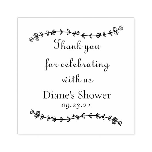 Blumenstrauß danke Ihnen Rubber Briefmarke Gummistempel (Prägung)