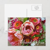 Blumenstrauß Danke, Postkarte (Vorne/Hinten)