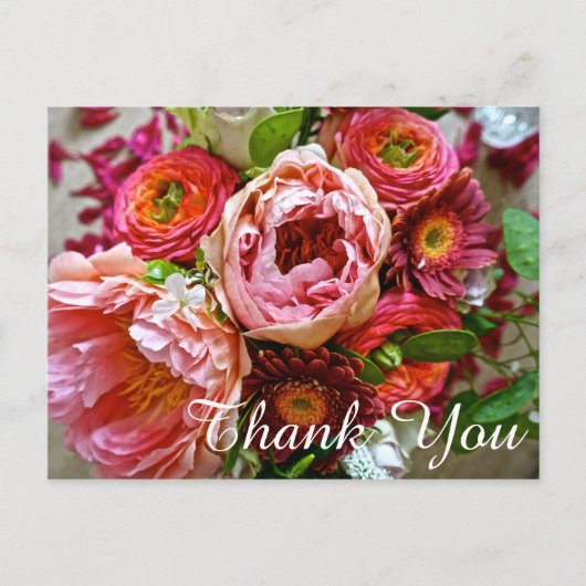 Blumenstrauß Danke, Postkarte (Vorderseite)