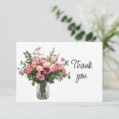 Blumenstrauß Dankeschön für Event-Freiwillige Dankeskarte (Stehend Vorderseite)