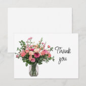 Blumenstrauß Dankeschön für Event-Freiwillige Dankeskarte (Vorne/Hinten)