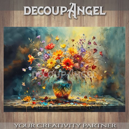 Blumenstrauß - Dekoupage - Seidenpapier