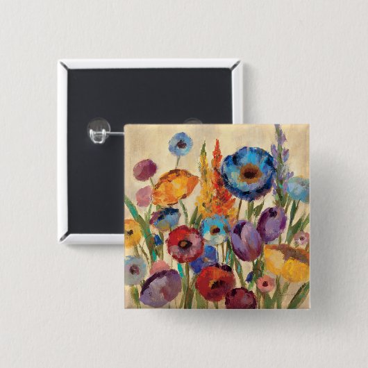 Blumenstrauß der Blumen Button (Vorne & Hinten)