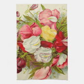Blumenstrauß der Blumen der süßen Erbse Handtuch (Vertikal)
