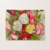 Blumenstrauß der Blumen der süßen Erbse Puzzle (Horizontal)