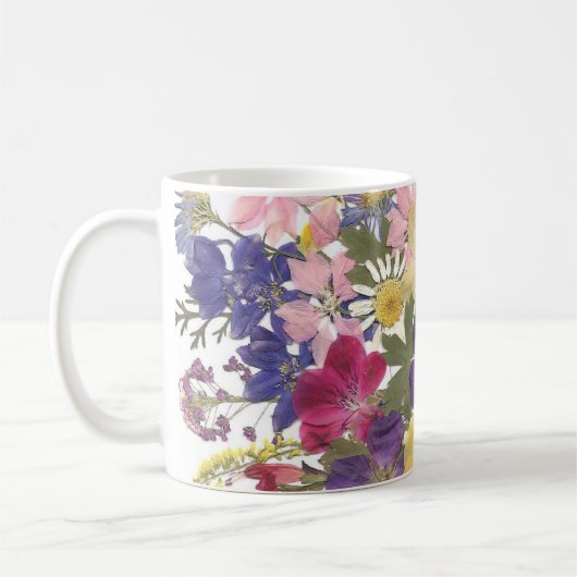 Blumenstrauß der Blumen-Tasse Kaffeetasse (Links)