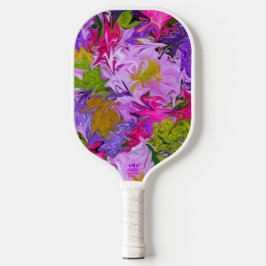 Blumenstrauß der Farben Farbenfrohe abstrakte Kuns Pickleball Schläger