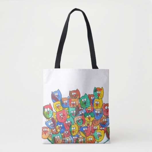 Blumenstrauß der Katzentasche Tasche (Vorderseite)
