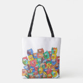 Blumenstrauß der Katzentasche Tasche (Rückseite)