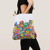 Blumenstrauß der Katzentasche Tasche (Von Nahem)