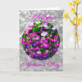 Blumenstrauß der Mutter Tagesmit Schwarzweiss Karte (Gelbe Blume)