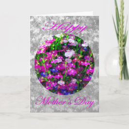 Blumenstrauß der Mutter Tagesmit Schwarzweiss Karte