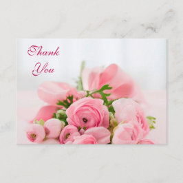 Blumenstrauß der rosa Rosen danken Ihnen Dankeskarte