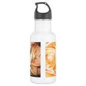 Blumenstrauß der Rosen Edelstahlflasche (Rückseite)