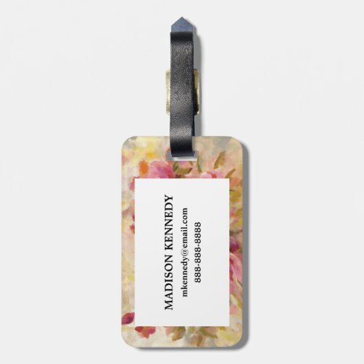 Blumenstrauß der Rosen Gepäckanhänger (Rückseite vertikal)