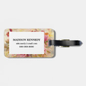 Blumenstrauß der Rosen Gepäckanhänger (Rückseite horizontal)