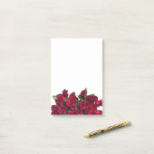 Blumenstrauß der Roter Rosen Post-it Klebezettel (Auf Schreibtisch)