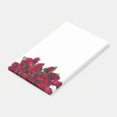 Blumenstrauß der Roter Rosen Post-it Klebezettel (angewinkelt)