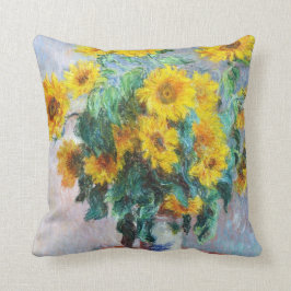Blumenstrauß der Sonnenblumen, Claude Monet 1880 Kissen