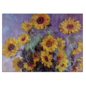 Blumenstrauß der Sonnenblumen durch Claude Monet, Schneidebrett (Vorderseite)