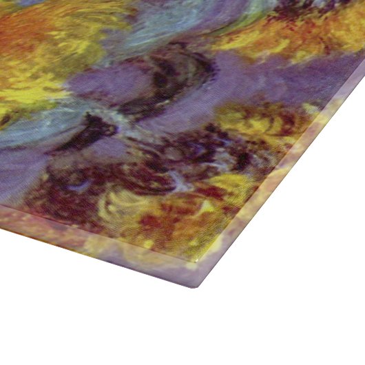 Blumenstrauß der Sonnenblumen durch Claude Monet, Schneidebrett (Ecke)