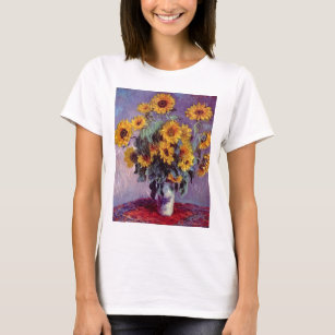 Blumenstrauß der Sonnenblumen durch Claude Monet T-Shirt