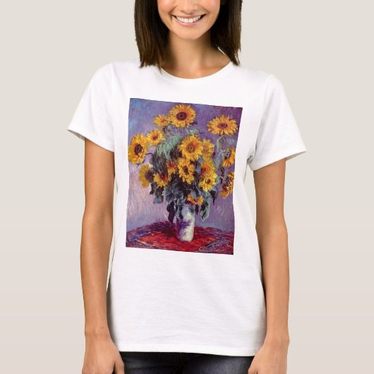 Blumenstrauß der Sonnenblumen durch Claude Monet T-Shirt (Vorderseite)