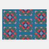 Blumenstrauß, einfach Abstrakt, ungarisch Geschenkpapier Set (Vorderseite 3)