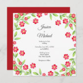Blumenstrauß Einladung (Vorne/Hinten)