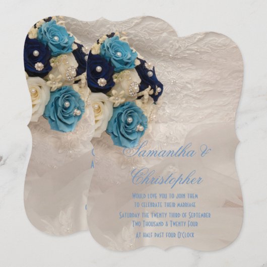 Blumenstrauß Einladung (Vorne/Hinten)