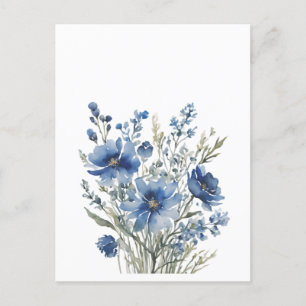 Blumenstrauß Elegante Aquarellmalerei Feiertagspostkarte