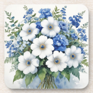 Blumenstrauß Elegante Aquarellmalerei Getränkeuntersetzer
