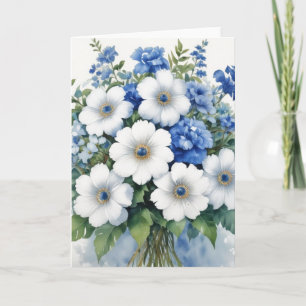 Blumenstrauß Elegante Aquarellmalerei Karte